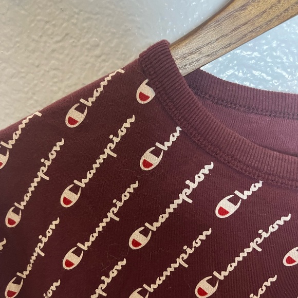 Maroon Champion Mens Retro T-shirt size Medium - Picture 4 of 14
